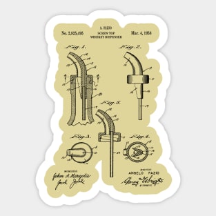 Man Cave Art - Whiskey Patent Print Sticker